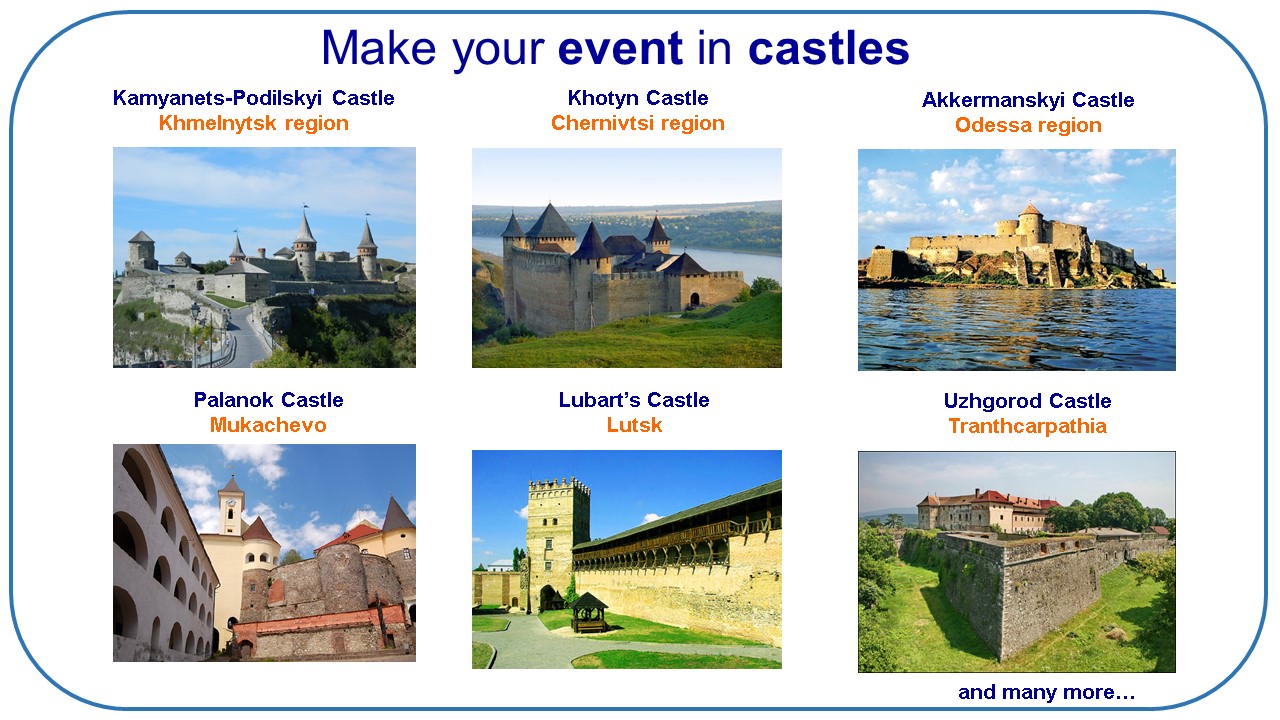 few MICE ideas for group travel to Castles (Ukraine)