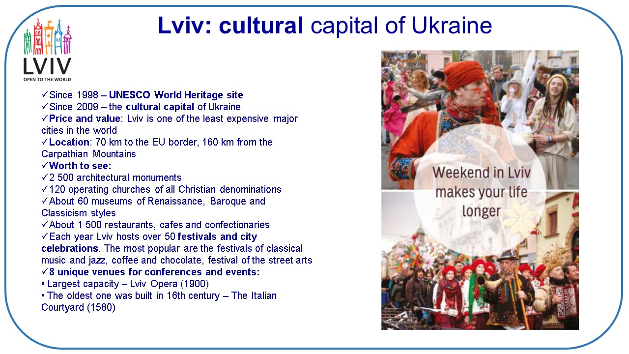 few MICE ideas for group travel to Lviv(Ukraine)