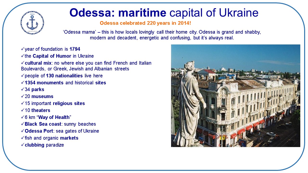 few MICE ideas for group travel to Odessa (Ukraine)