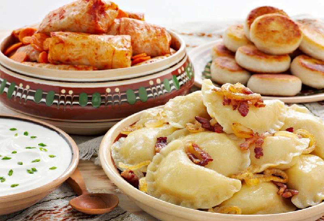 Ukrainian authentic cuisine is very tasty